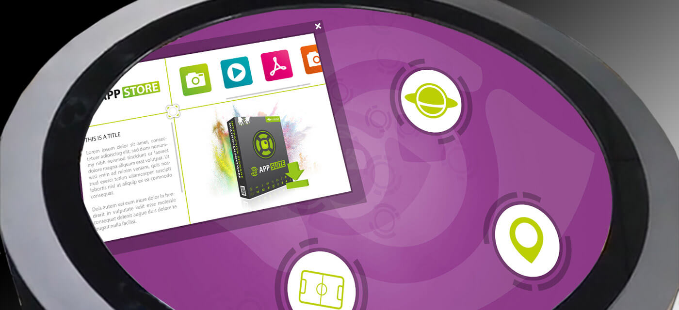 Runder Multi Touch Screen Tisch  Apollo v2