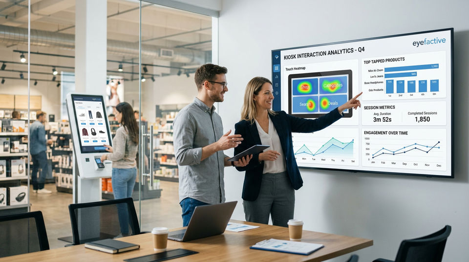 Analytics Dashboard mit Touch Daten und Auswertungen aus dem Kiosk Einsatz